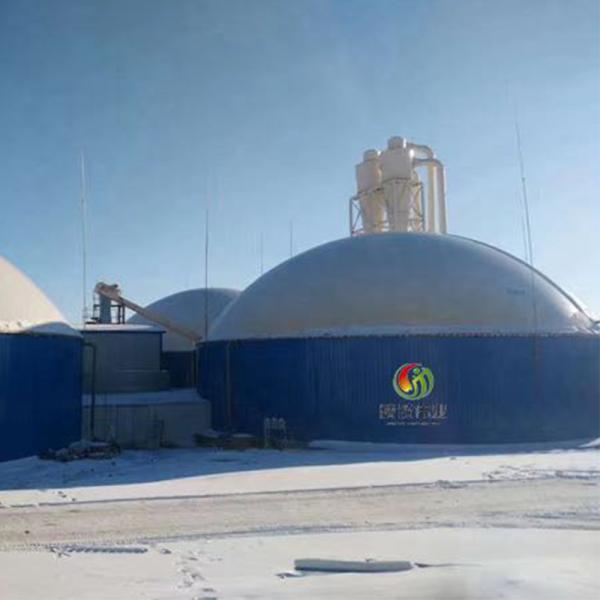 Quality Automatic Control Double Membrane Biogas Holder With Anaerobic Reaction for sale