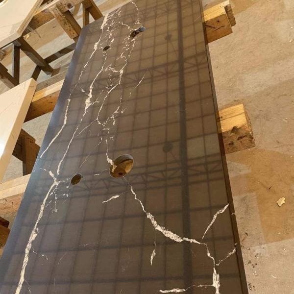 Quality marble Countertop Vanity Top Eased / Beveled / Miter Seamless Edge for sale