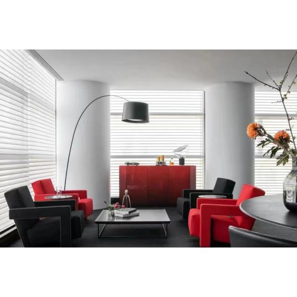 Quality Soft Light Shangri La Electric Motorized Blinds Blackout With Two Layers Yarn for sale