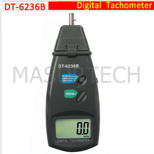 China Portable Digital 2 in 1 LASER Sensor Photo & Contact Tachometer DT-6236B factory