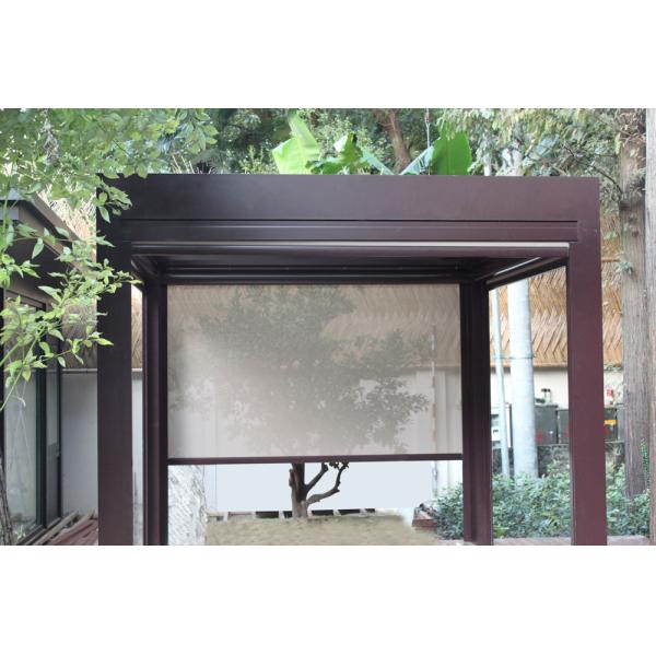 Quality Manual Outdoor Roller Shades Heavy Duty Polyester UV Coating Easy Operation for sale
