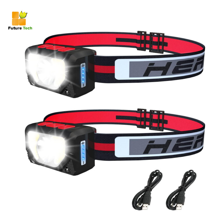 China White Red LED Head Mounted Work Light 1000 Lumen Head Lamp For Fishing factory
