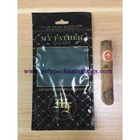 China Zip Lock Cigar Humidifier Packaging Bag With Hang Hole And Window factory
