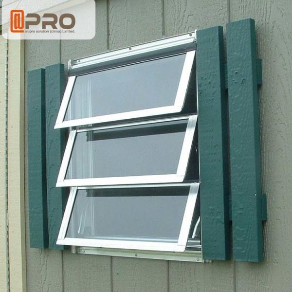 Quality Standard Size Aluminium Single Glass Door And Windows Swing Open Style top hung for sale