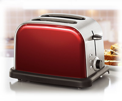 Quality Plastic Brushed Steel Toaster 2 Slice Toaster Breakfast Machine for sale
