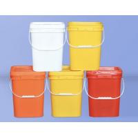 China 2 Lbs Square Food Storage Plastic Buckets With Lids IML Decoration for sale