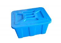 China Yellow Colored Plastic Bin Boxes With Lids For Commercial Curbside Recycling factory
