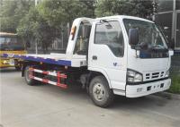 China ISUZU 4x2 Small Tow Truck , 6 Wheels 3 Ton Flatbed Wrecker Truck For Two / Three Cars factory