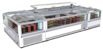 Quality Air Cooling Supermarket Island Freezer  ultra-large display area 600L-1150L for sale