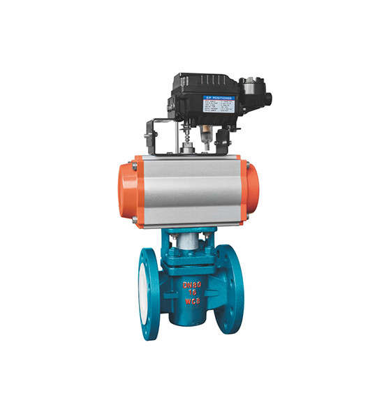 Quality Pneumatic PFA Lined Plug Valve DIN Standard Casting material With Light Torque for sale
