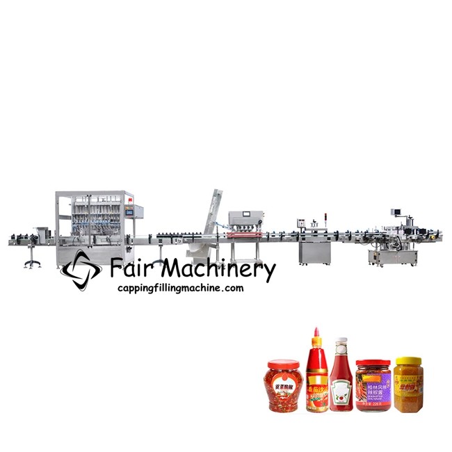 China 500ml 380V Ketchup Filling Machine for Chili Sauce 6 Nozzles 36B/Min factory