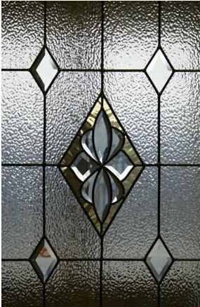 Quality 2.5CM Encapsulating Stained Leaded Glass Chrome Caming Double Glazing IGCC For Door for sale