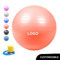 China PVC Balance Exercise Ball 55cm 65cm 75cm With Resistance Bands factory