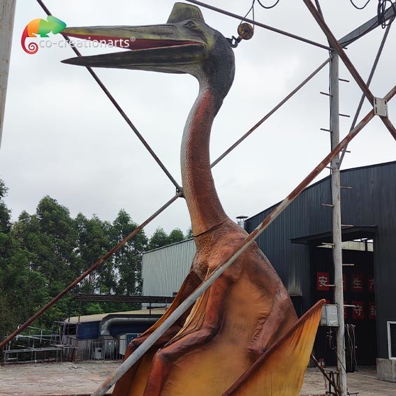 Quality 4M Height Giant Animatronic Simulation Quetzalcoatlus Dinosaur Model For Outdoor for sale