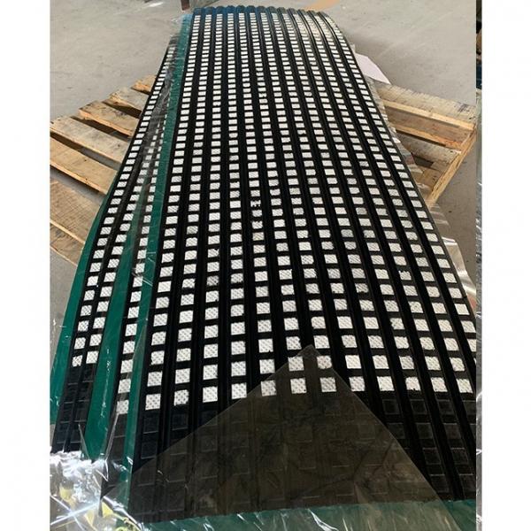 Quality Dimple Ceramic Tile Embedded In Rubber Lagging For Conveyor Pulley 500mm Width for sale