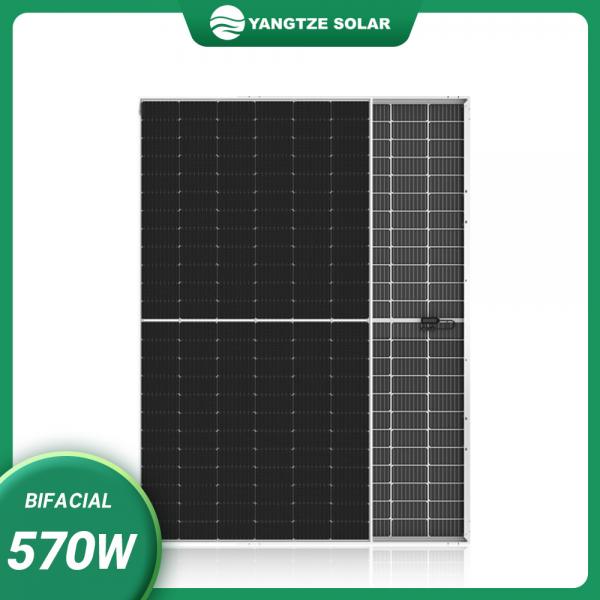 Quality 182mm 570W Perc Bifacial Solar Panel Technology Two Sided Glass for sale