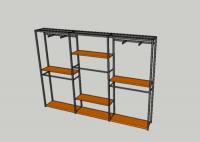 China Wooden Retail Garment Display Stands , Clothes Hanging Rack With Shelves factory
