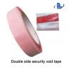 China Single Sided Adhesive Security Seal Tape , Red Tamper Evident Tape factory