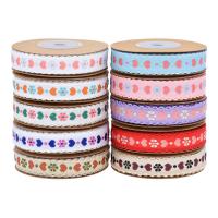 China Jacquard 12mm Floral Wired Ribbon ISO14001 Vintage Floral Ribbon factory