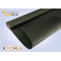 Quality 32-34 Oz. Fire Retardant Silicone Coated Fiberglass Cloth For Welding Curtains for sale