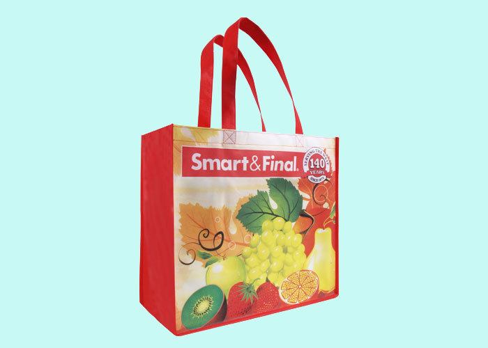 China Supermarket Recyclable Non Woven Fabric Bags Customized Shopping Bags with Handle factory