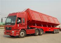 China 3 axle 40T 40 tons Side Tipper Trailer Hydraulic Cylinder Side Tipper Dump Semitrailer factory