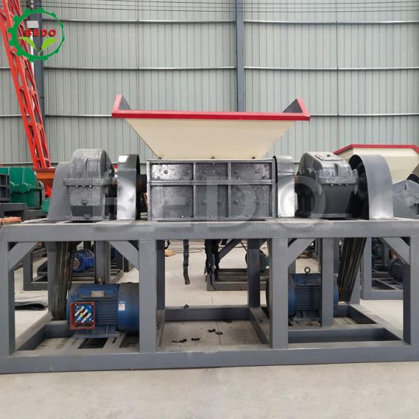 Quality Twin Shaft Pallets Tyres Paint Bucket Shredder With Alloy Steel Blade for sale