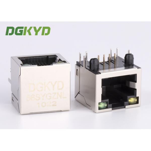 Quality Single Port RJ45 shielded jack without transformer,10/100/1000BASE 8p8c connector for sale