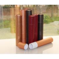 China Classical Leather Surface Cardboard Paper Cans Packaging with SGS Certification for sale
