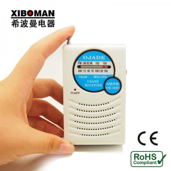 Quality Mini Size Portable Pocket AM FM Radio Material Abs Plastic 108MHz for sale