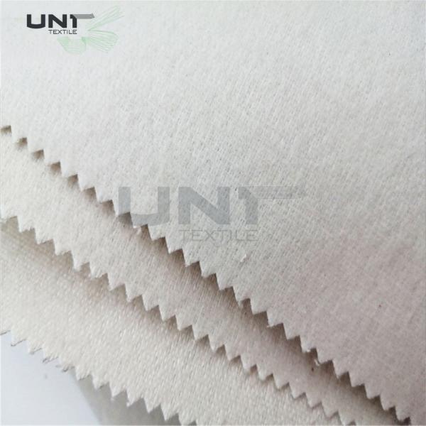Quality Wool Necktie Interlining Plain Weave / Polyester Tie Interlining Good Elasticity for sale
