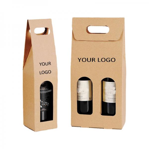 Quality Polishing Wine Bottle Gift Boxes UV Coating Custom Printed Wine Boxes for sale