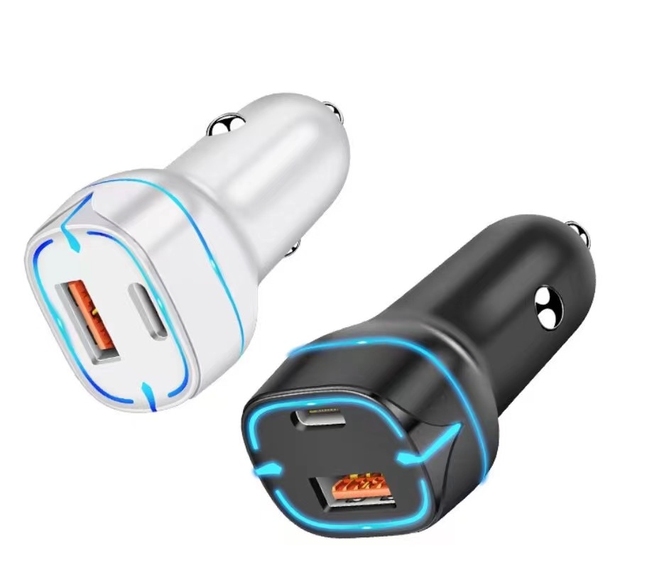 China MFI Certified PD QC3.0 USB Type C Fast Car Charger 5v 2a Car Adapter factory