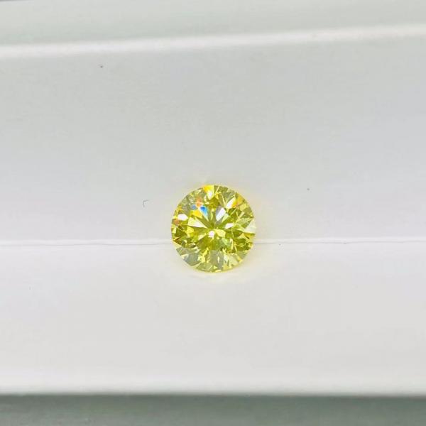 Quality Round Modified Synthetic Lab Created Yellow Diamonds 1.0-2.0ct for sale