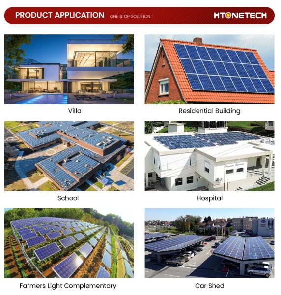 Htonetech Monocrystalline Solar Panels 100 Manufacturing Inverter for Solar and Wind China Heavy Duty Solar Power System with Super Silent Diesel Generator 8kVA