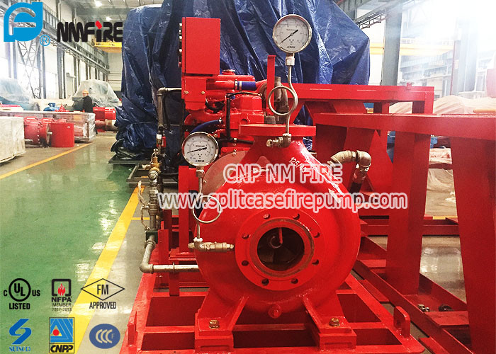 China Single Stage Split Case Horizontal Fire Pump Set Driven by Diesel Engine UL / FM Certified factory