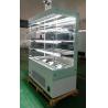 China Large Volume Bakery Glass Showcase With Led Lighting , 7ft Supermarket Open Chiller factory