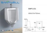 China Water tank Wall Hung Ceramic Urinal With Flushing System 490*315*750 mm factory