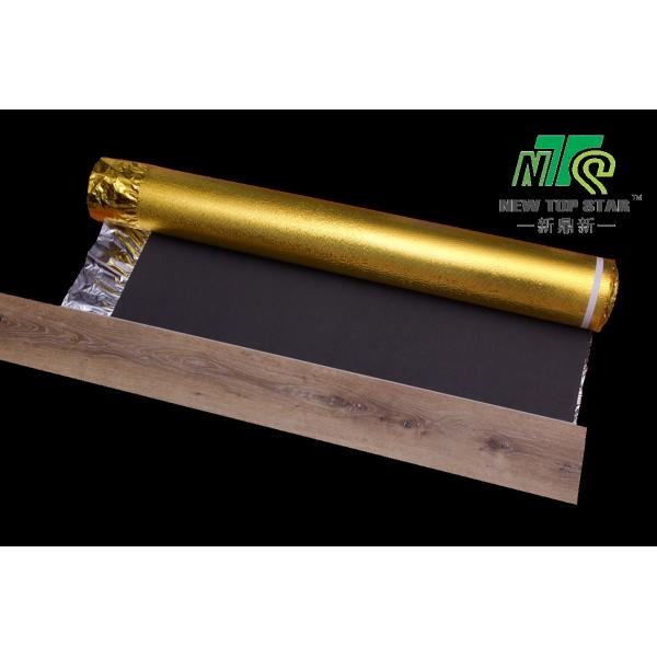 Quality EVA Acoustic Laminate Flooring Underlayment Golden Foil 3mm 110kg/M3 ISO for sale