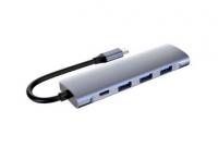 China Multiple Superspeed 5 In 1 PD Port USB C HUB Adapter ABS Aluminum Alloy factory