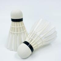 Quality Indoor Outdoor Goose Feathers Badminton Training Shuttlecock Ball for sale