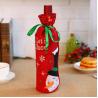 China Embroidery Kids Christmas Craft Gifts Wine Bags Santa Snowman Drawstring Soft Felt factory