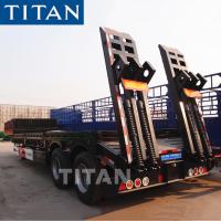China 2 axle 40ton lowbed lowboy semi trailer low bed truck trailer factory
