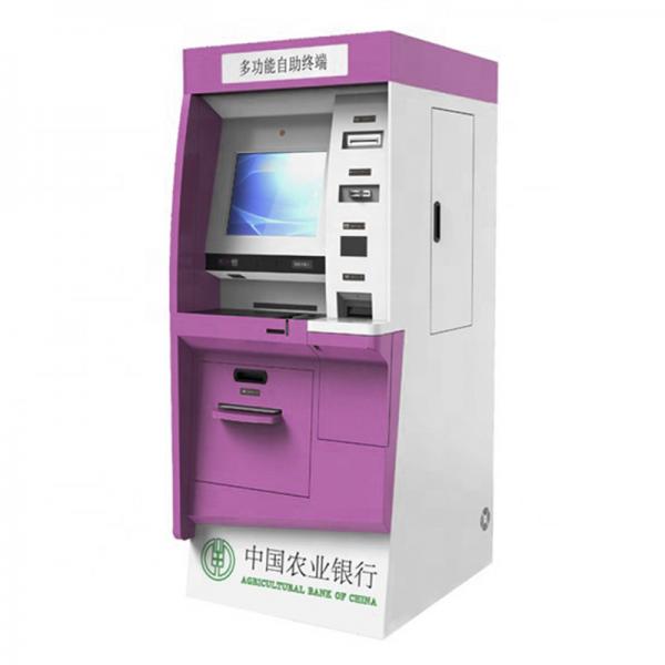 Quality ATM Cash Bank Teller Machine Kiosk With Card Reader And Dispenser for sale