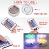 China Rgb Submersible LED Lights Remote Controlled Bowl Shape 10 LEDs Type factory