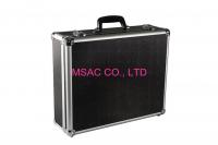China Black Fabric Aluminum Tool Cases For Travel With Wave Foam , Plastic Handle factory
