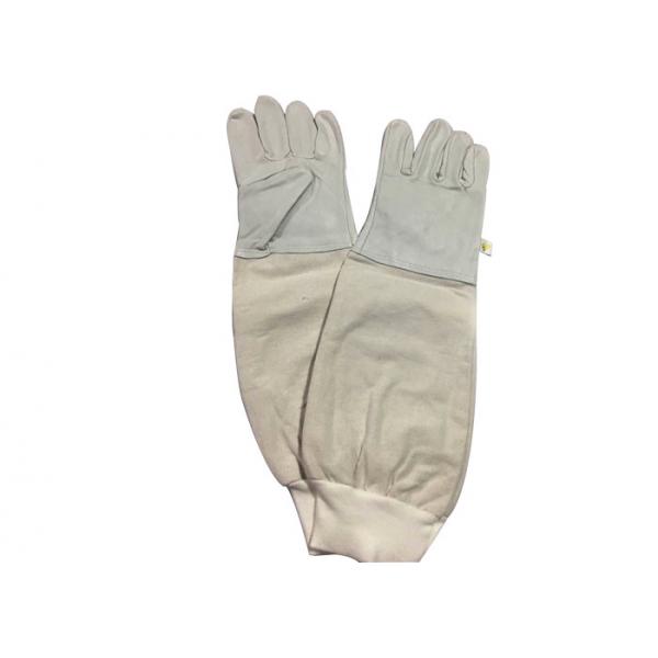 Quality Comfortable Canvas Beekeeping Gloves with Long Elastic Cuff to Prevent Slipping for sale