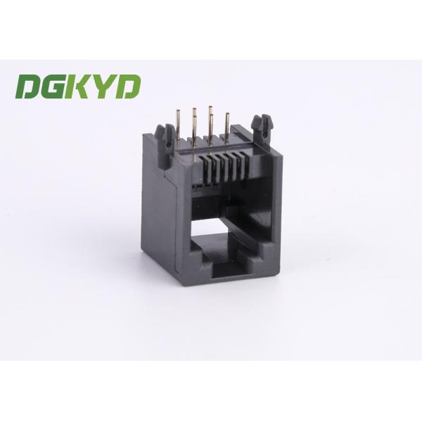 Quality Black Plastic Housing Telephone Jack 6p6c Rj11 Connector for sale