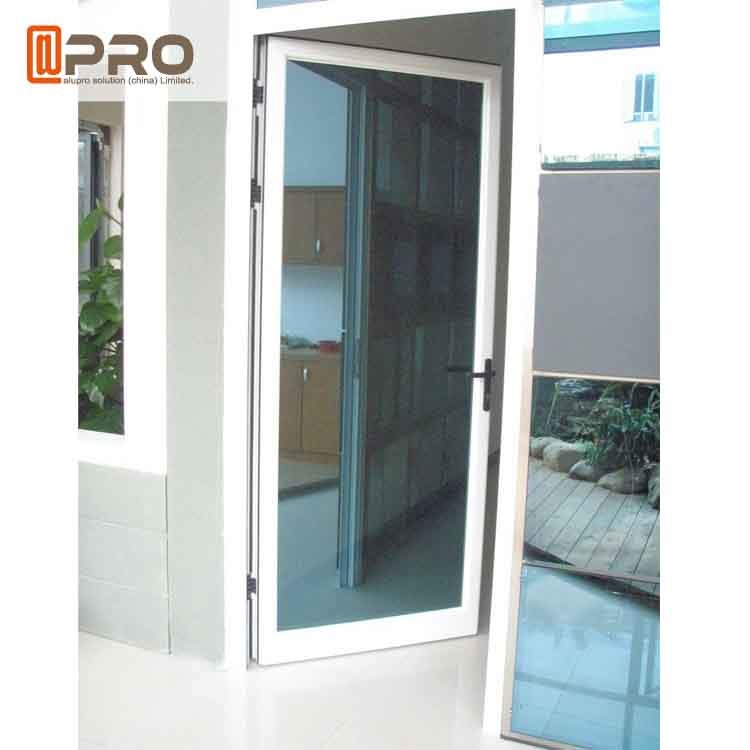 China Swing Open Style Aluminium Hinged Doors With Ford Blue Reflective Glass wooden hinged door pivot hinges glass door factory