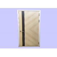 China Single Swing Right/Left Hand 60 min Beige Particle Board Wood Fire Door With Steel Frame factory